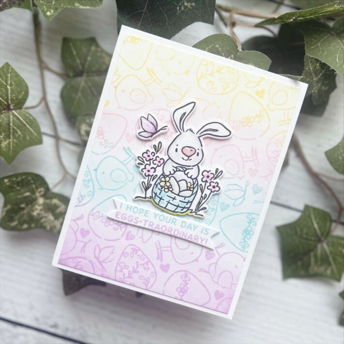 Custom Backgrounds With Small Stamps Simon Hurley Easter Bunnies