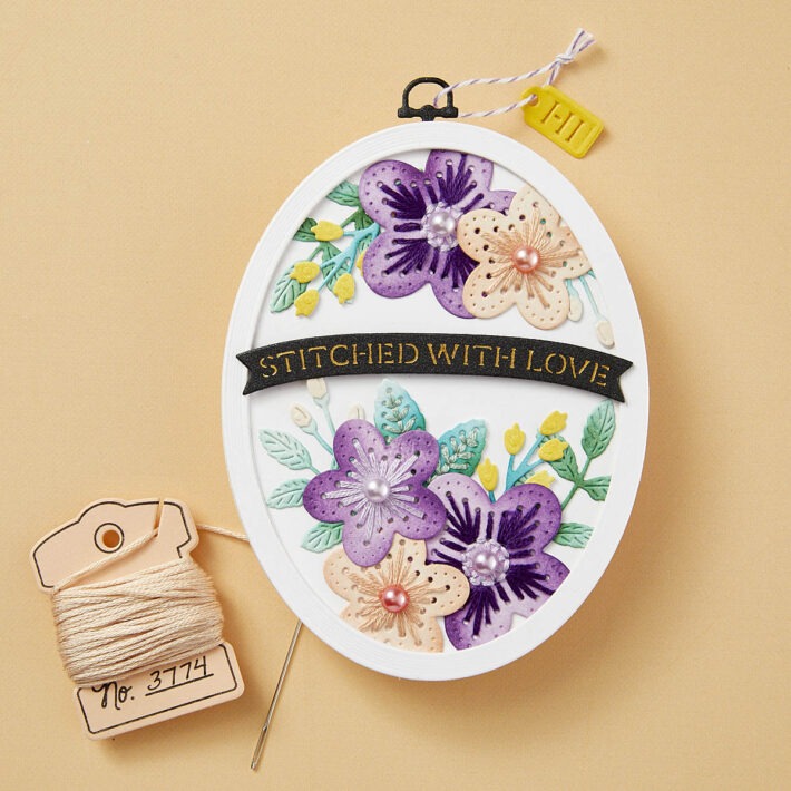 April 2024 Stitching Die of the Month Preview & Tutorials – Stitched Wall Hanging