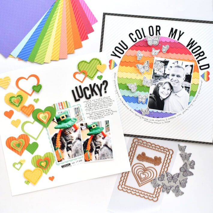 COLORFUL LAYOUT USING DOODLEBUG RAINBOW WITH SUZANNA LEE, BP-031, S5-616, 6133 