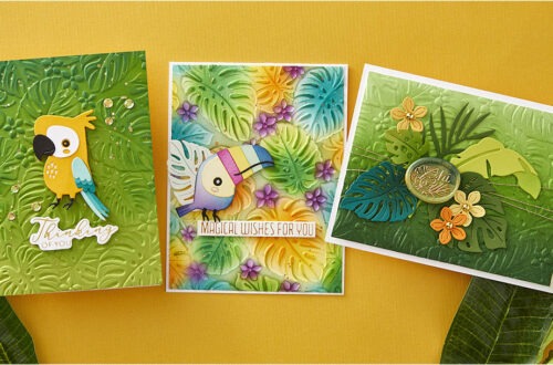 May 2024 3D Embossing Folder of the Month Preview & Tutorials – Scattered Tropics