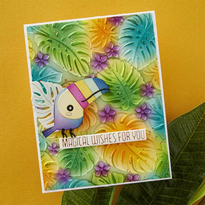 May 2024 3D Embossing Folder of the Month Preview & Tutorials – Scattered Tropics