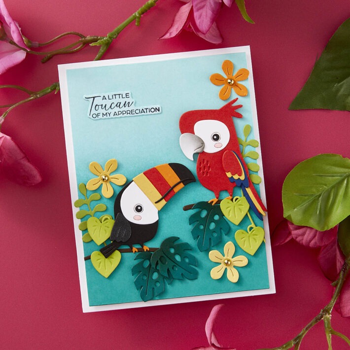 May 2024 Small Die of the Month Preview & Tutorials – Tropical Friends