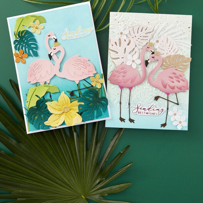 May 2024 Large Die of the Month Preview & Tutorials – Grand Tropical Flamingos
