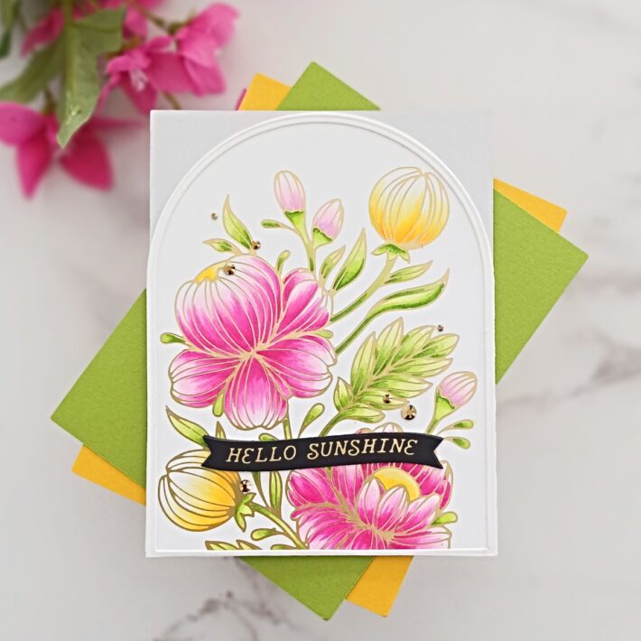 Sunny Floral Inspiration - Adding Colour and Using Shapes Three Ways, GLP-436