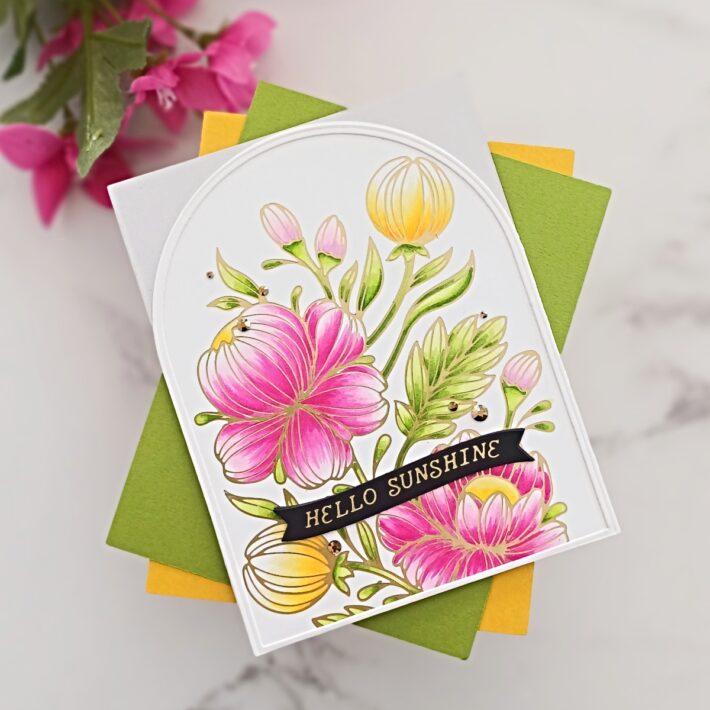 Sunny Floral Inspiration - Adding Colour and Using Shapes Three Ways, GLP-436