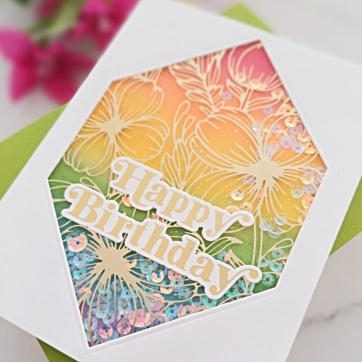 Sunny Floral Inspiration - Adding Colour and Using Shapes Three Ways, GLP-435