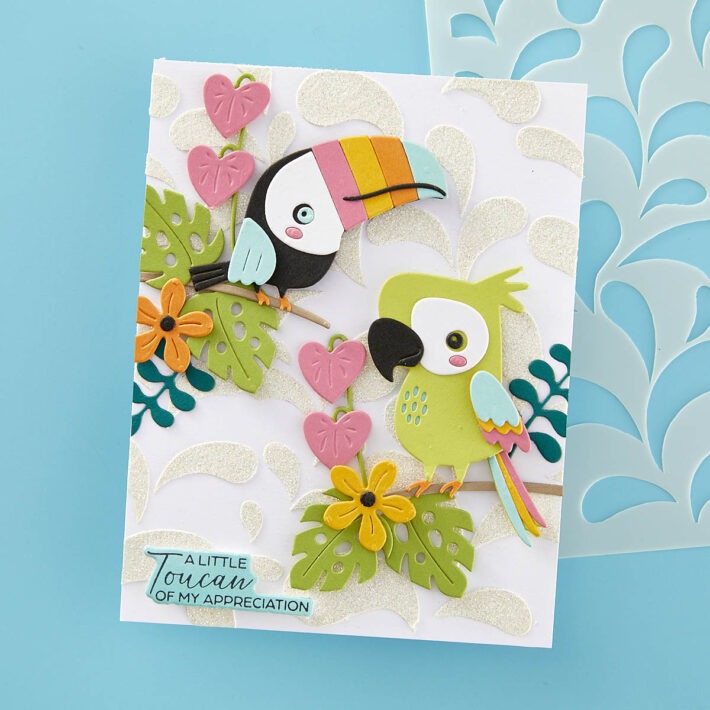 May 2024 Stencil of the Month Preview & Tutorials – Tropical Spray