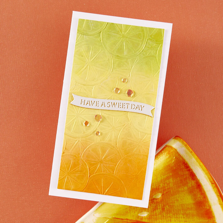 June 2024 3D Embossing Folder of the Month Preview & Tutorials – Summertime Citrus Twist