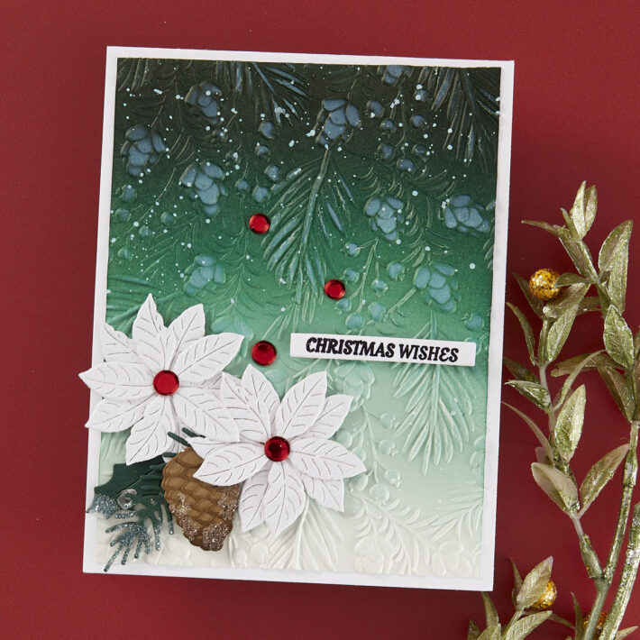 July 2024 3D Embossing Folder of the Month Preview & Tutorials – Pine Cones & Berries